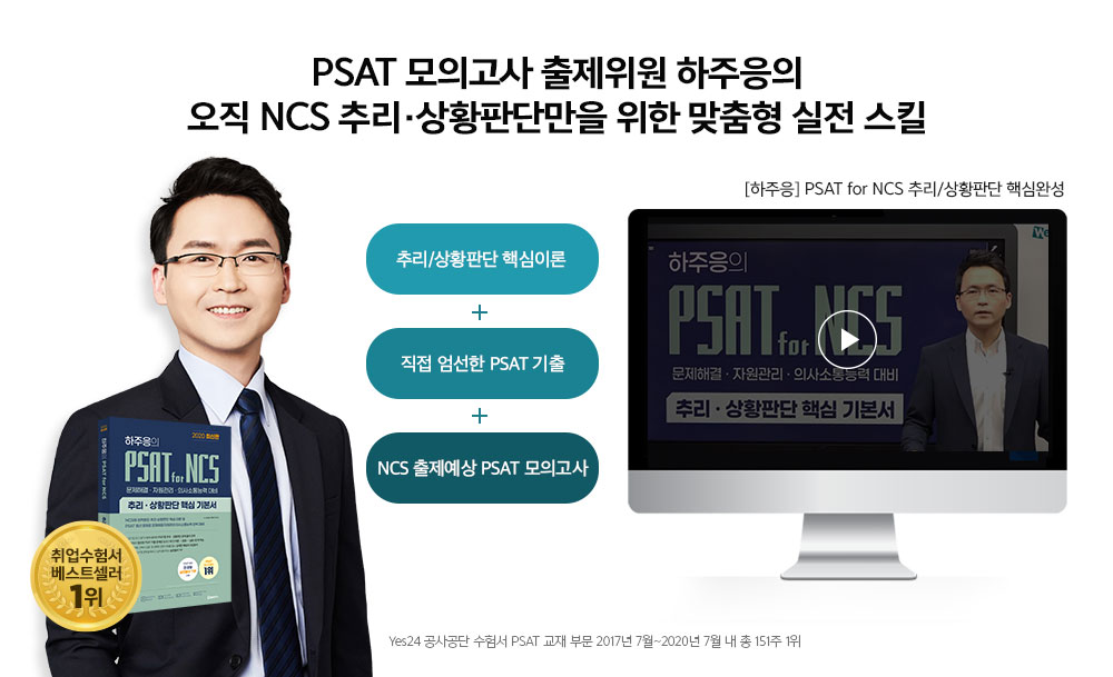 PAST 모의고사 출제위원 하주응의 오직 NCS 추리, 상황판단만을 위한 맞춤형 실전 스킬